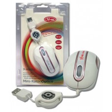 MOUSE 3FREE MINI OPTICO USB MSM201/WP CABLE RETRACTIL