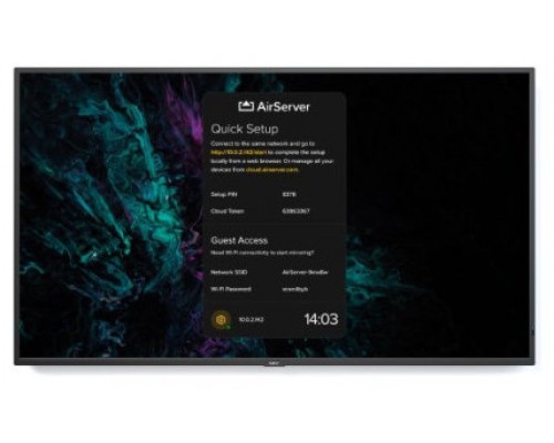 NEC MultiSync ME551 AirServer Pantalla plana para señalización digital 139,7 cm (55") LCD Wifi 400 cd / m² 4K Ultra HD Negro (Espera 4 dias)