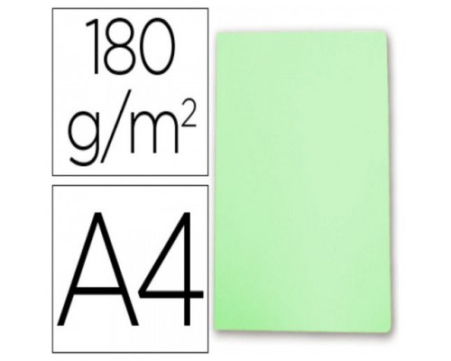 SUBCARPETA SIMPLES PASTEL 180 GRS A4 COLOR VERDE GIO 400040509 (MIN50) (Espera 4 dias)