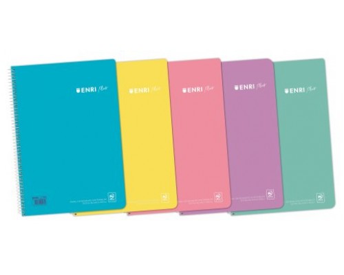 CUADERNO ESPIRAL + TP Fº 80H 4X4 C/M - SURTIDO PASTEL ENRI 400150287 (MIN5) (Espera 4 dias)