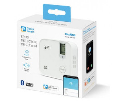 DETECTOR DE SEGURIDAD DE CO SMART WIFI GARZA 401705C (Espera 4 dias)