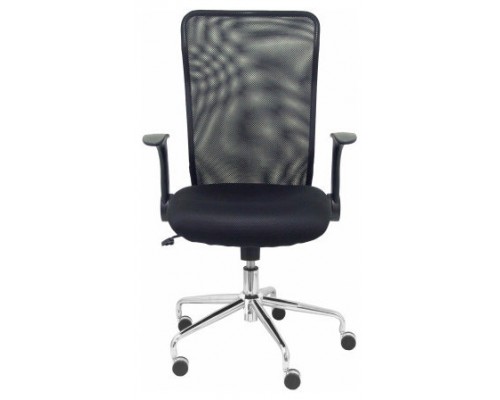 PIQUERAS Y CRESPO Silla Minaya respaldo malla negro asiento 3D negro