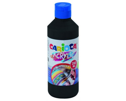 BOTELLA PINTURA ACRILICA 250 ML. NEGRO CARIOCA 40431/02 (Espera 4 dias)