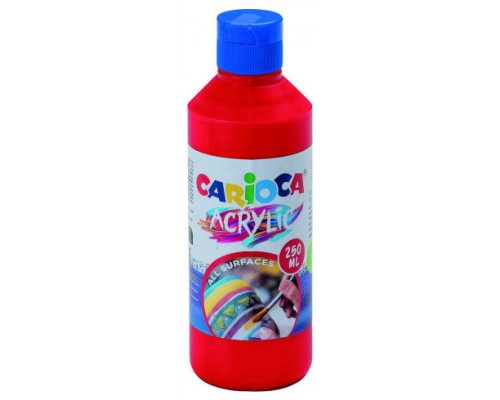 BOTELLA PINTURA ACRILICA 250 ML. ROJO CARIOCA 40431/10 (Espera 4 dias)