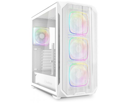 CAJA GAMING SHARKOO NAK5M RGB  ATX BLANCO 4XVENT 120MM 3XUSB SN FUENTE