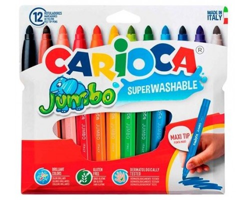 CAJA 12 ROTULADORES JUMBO COLORES SURTIDOS CARIOCA 40569 (Espera 4 dias)