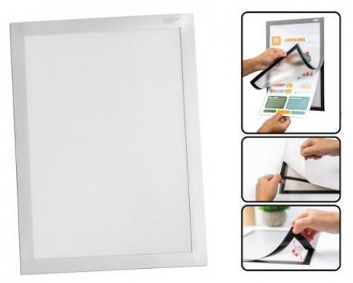 BOLSA 2 MARCOS MAGN&Eacute;TICOS ADHESIVOS A4 GRIS FAIBO 40601 (Espera 4 dias)