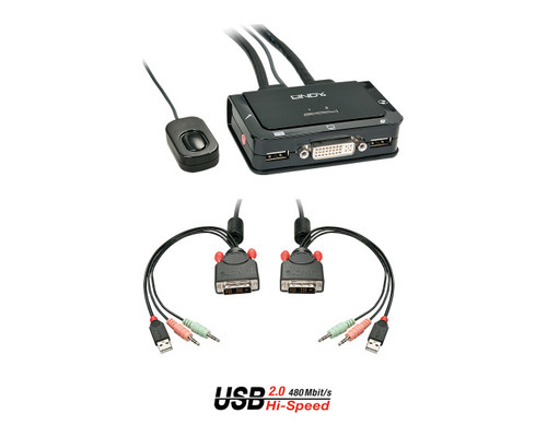 Lindy 42341 interruptor KVM Negro (Espera 4 dias)-SX27 Lindy 42341 interruptor KVM Negro (Espera 4 dias)