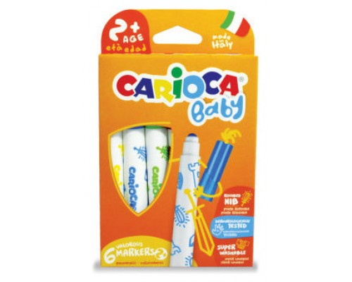 CAJA 6 ROTULADORES VALOROUS MARKER CARIOCA BABY 42813 (Espera 4 dias)