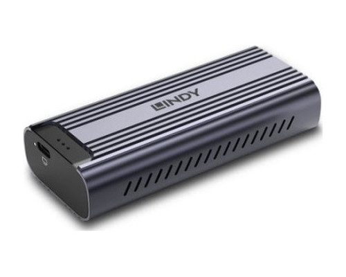 Lindy 43394 caja para disco duro externo Caja externa para unidad de estado s&oacute;lido (SSD) Gris M.2 (Espera 4 dias)