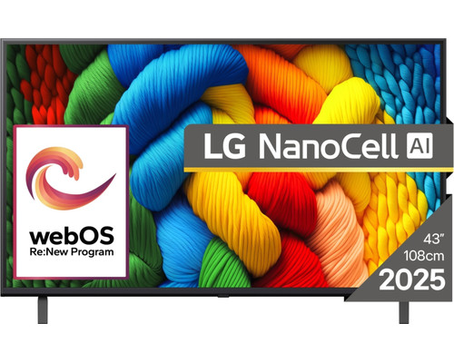 TV LG NANOCELL 43NANO80A3B 43" 4K ULTRA HD SMART TV WIFI NEGRO