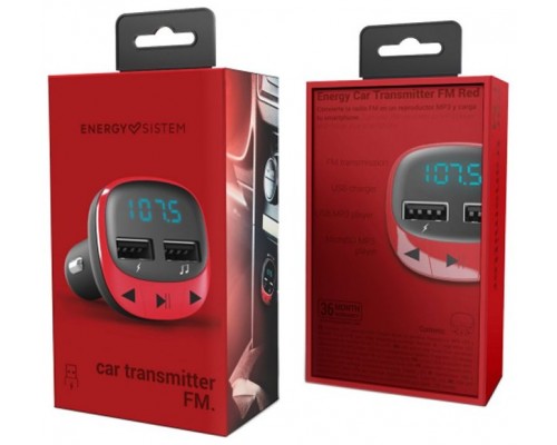 Energy sistem Car Transmitter FM Red (microSD,MP3)