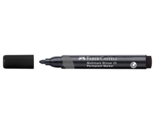 MARCADOR MULTIMARK WINNER 23 NEGRO PUNTA CÓNICA Y SIN CLIP FABER CASTELL 453397 (MIN12) (Espera 4 dias)