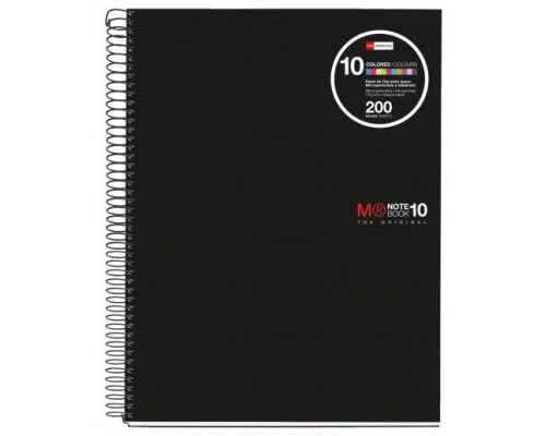 CUADERNO ESPIRAL NB-10 A4 200 HOJAS 5X5MM POLIPROPILENO NEGRO MIQUELRIUS 47009 (Espera 4 dias)