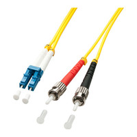 Lindy 5.0m OS2 LC - ST Duplex Cable de fibra &oacute;ptica e InfiniBand 5 m Amarillo (Espera 4 dias)