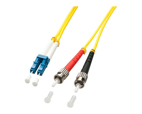 Lindy 5.0m OS2 LC - ST Duplex Cable de fibra &oacute;ptica e InfiniBand 5 m Amarillo (Espera 4 dias)