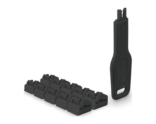 Lindy 47891 bloqueador de puerto Bloqueador de puerto + clave RJ-45 Negro Acrilonitrilo butadieno estireno (ABS) 10 pieza(s) (Espera 4 dias)-SX9 Lindy 47891 bloqueador de puerto Bloqueador de puerto + clave RJ-45 Negro Acrilonitrilo butadieno estireno (ABS) 10 pieza(s) (Espera 4 dias)