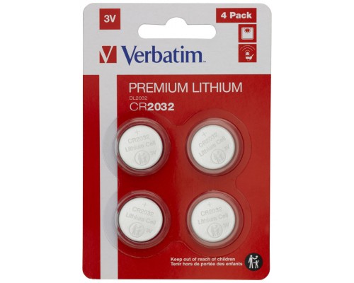 VERBATIM PILAS LITIO CR2032 (PACK 4 UDS) 49533