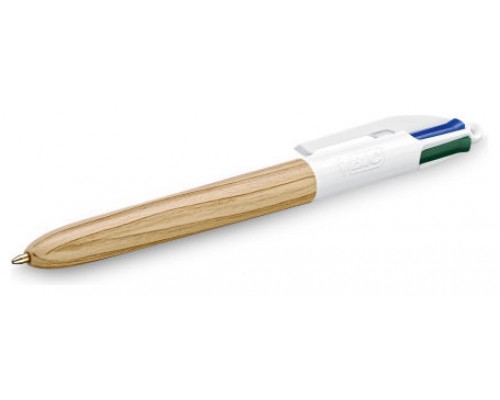 BOLÍGRAFO 4 COLORES WOOD BIC 508964 (MIN12) (Espera 4 dias)