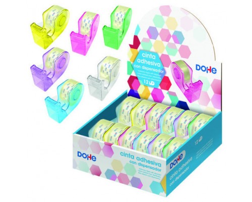 EXPOSITOR DE 12 DISPENSADORES DE CINTA ADHESIVA - COLORES SURTIDOS DOHE 50987 (Espera 4 dias)-SX7 EXPOSITOR DE 12 DISPENSADORES DE CINTA ADHESIVA - COLORES SURTIDOS DOHE 50987 (Espera 4 dias)