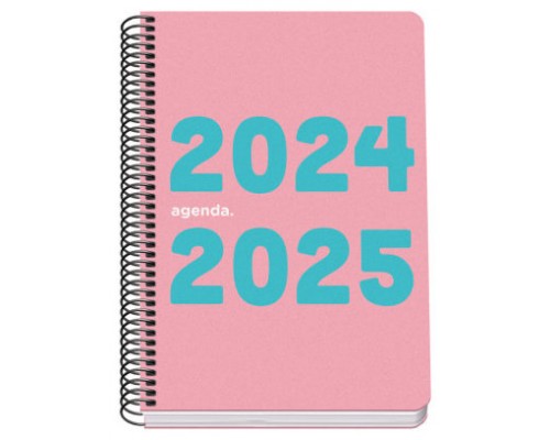 AGENDA ESCOLAR 2024-2025 TAMAÑO A5 TAPA POLIPROPILENO  SEMANA VISTA MEMORY BASIC ROSA DOHE 51760 (Espera 4 dias)