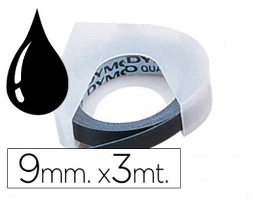 CINTA DYMO EMBOSSER 3M X 9 MM NEGRO DYMO 520109 (Espera 4 dias)