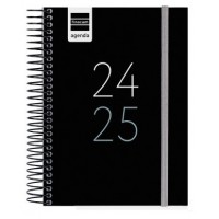 AGENDA ESCOLAR 2025-2026 TAMAÑO A5 TAPA CARTON FORRADO SEMANA VISTA MODELO SYSTEM BASIC NEGRO DOHE 52059 (Espera 4 dias)