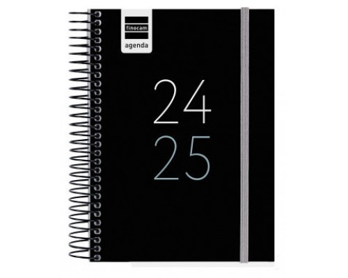 AGENDA ESCOLAR 2025-2026 TAMAÑO A5 TAPA CARTON FORRADO SEMANA VISTA MODELO SYSTEM BASIC NEGRO DOHE 52059 (Espera 4 dias)