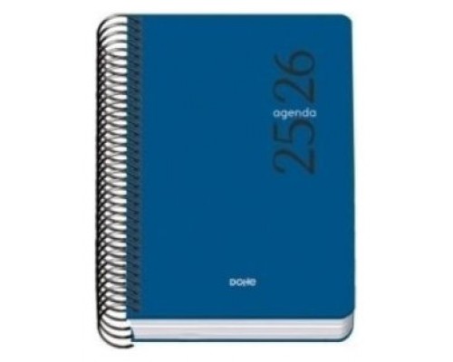 AGENDA ESCOLAR 2025-2026 TAMAÑO A6 TAPA CARTON FORRADO DÍA PÁGINA MODELO ESENCIAL BASIC AZUL DOHE 52076 (Espera 4 dias)