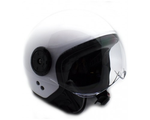 Casco Moto Jet Blanco con gafas Protectoras Talla S (Espera 2 dias)