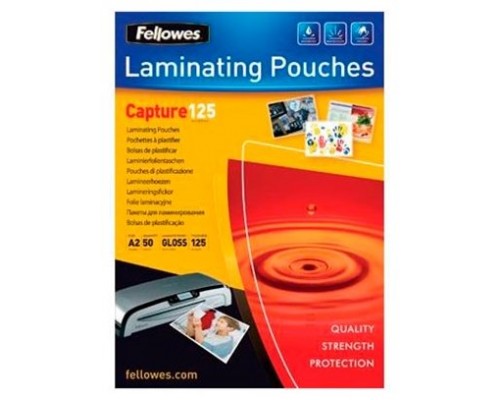 FELLOWES Pack 50 Fundas Plastificar 125 micras Brillo A2
