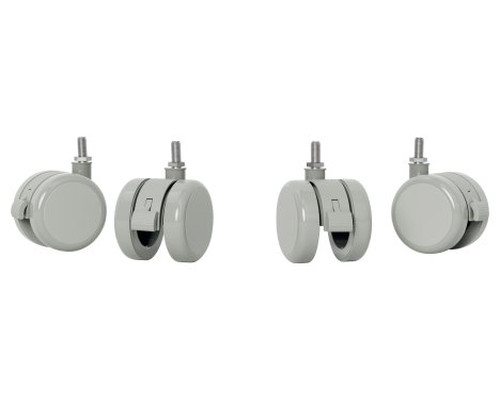 PACK DE 4 RUEDAS PARA MESA EL&Eacute;CTRICA COLOR GRIS LEITZ 53740085 (Espera 4 dias)