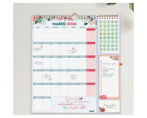 CALENDARIO 16 MESES SEPTIEMBRE 2025-DICIEMBRE 2026 PLUS 340X380 MES VISTA FRASES MOTIVACIONALES+ FINOCAM 540220226 (Espera 4 dias)