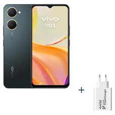 VIVO Y03 6.56" 4Gb(+4) 128Gb Black + Cargador 44W-SX25 VIVO Y03 6.56" 4Gb(+4) 128Gb Black + Cargador 44W