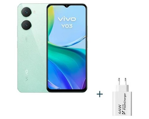 VIVO Y03 6.56" 4Gb(+4) 128Gb Green + Cargador 44W-SX25 VIVO Y03 6.56" 4Gb(+4) 128Gb Green + Cargador 44W