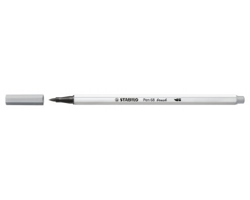 ROTULADOR PUNTA FIBRA PINCEL PEN 68 BRUSH GRIS MEDIO STABILO 568/95 (MIN10) (Espera 4 dias)