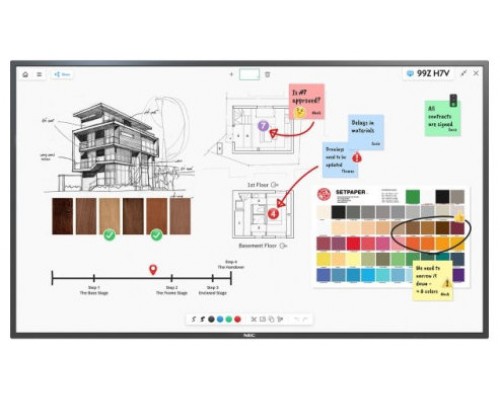 NEC MultiSync M551 Panel plano interactivo 139,7 cm (55") LCD 500 cd / m² 4K Ultra HD Negro Pantalla táctil 24/7 (Espera 4 dias)