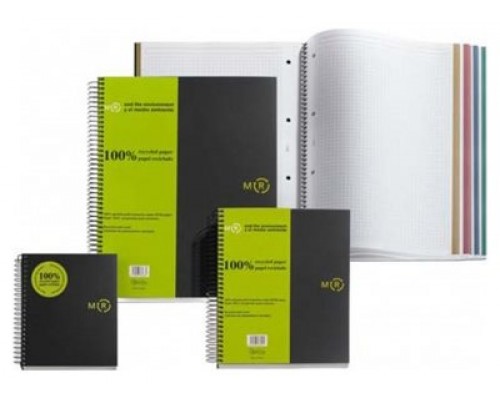 CUADERNO 100% RECICLADO NB-4 A4 120HOJAS TAPAS POLIPROPILENO MIQUELRIUS 6038 (Espera 4 dias)