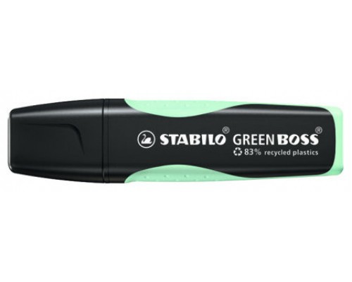 MARCADOR FLUORESCENTE GREEN BOSS PASTEL PIZCA DE MENTA STABILO 6070/116 (MIN10) (Espera 4 dias)