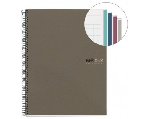 CUADERNO 100% RECICLADO NB-4 A5 120HOJAS ECOGRIS MIQUELRIUS 6084 (Espera 4 dias)