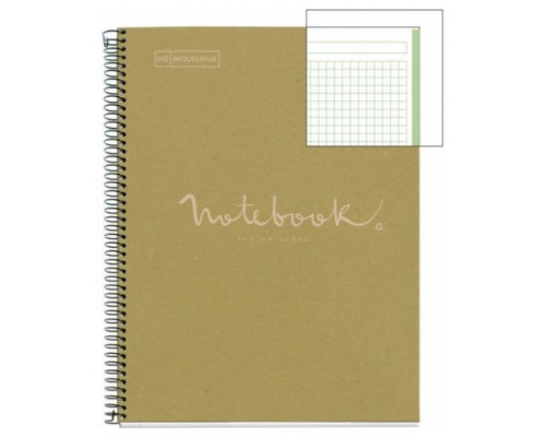 CUADERNO 100% RECICLADO NB-1 A4 80HOJAS ECOVERDE EMOTIONS MR MIQUELRIUS 6091 (Espera 4 dias)