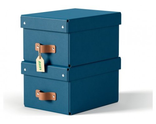 PACK 2 CAJAS DE ALMACENAMIENTO CART&Oacute;N PEQUE&Ntilde;A COLOR AZUL LEITZ 61470068 (Espera 4 dias)