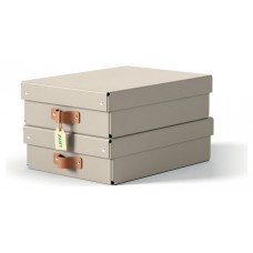 PACK 2 CAJAS DE ALMACENAMIENTO CART&Oacute;N MEDIANA BAJA COLOR BEIGE LEITZ 61480012 (Espera 4 dias)