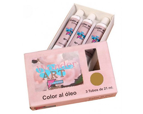 CAJA 3 TUBOS 21ML. ÓLEO Nº.38 SIENA CRUDO WONDER ART BY PRYSE 6250038 (Espera 4 dias)