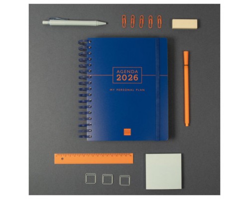 AGENDA 2026 TEMPUS 1/4 155X217MM DIA PAGINA AZUL FINOCAM 626301026 (Espera 4 dias)