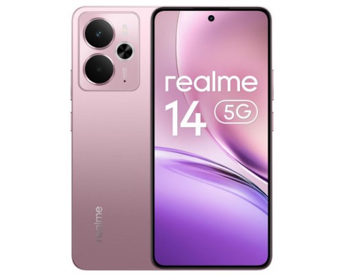 realme 14 16,9 cm (6.67") SIM doble Android 15 5G 12 GB 256 GB 5860 mAh Rosa (Espera 4 dias)