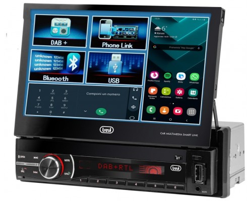 RADIO COCHE TREVI MDV 6380 DAB/VIDEO MONITOR 7" +RDS+USB+AW BLAC
