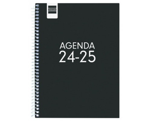 AGENDA ESCOLAR 2024-2025 4º 155X212 SEMANA VISTA HORIZONTAL COOL NEGRO FINOCAM 645040325 (Espera 4 dias)