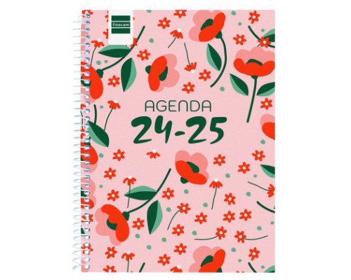 AGENDA ESCOLAR 2024-2025 4º 155X212 SEMANA VISTA HORIZONTAL COOL FLORAL FINOCAM 645040625 (Espera 4 dias)