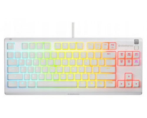 TECLADO STEELSERIES APEX 3 TKL (USA) BLANCO (64819) (Espera 4 dias)